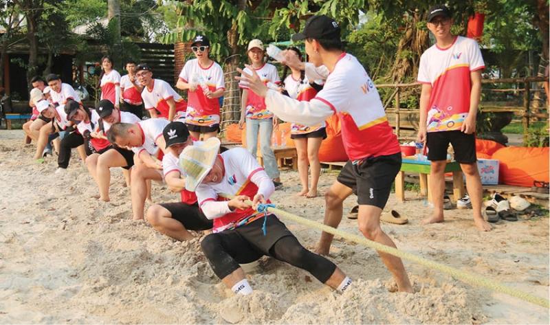mot infographic the hien cac loai hinh team building pho bien